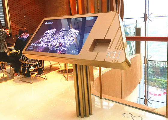 चीन सुपरमार्केट डिजिटल सूचना कियोस्क / 42 इंच बारकोड स्कैनर के साथ टच स्क्रीन डिस्प्ले आपूर्तिकर्ता