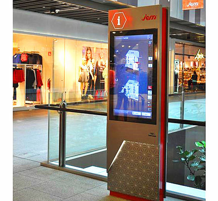चीन शॉपिंग मॉल इंटरएक्टिव वेफाइंडिंग कियोस्क / स्वयं सेवा टर्मिनल बहु भाषा समर्थन के साथ आपूर्तिकर्ता