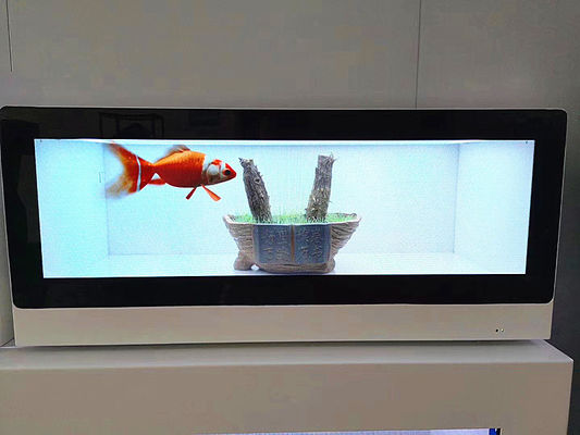 चीन मीडिया प्लेयर विज्ञापन के लिए मल्टी फंक्शनल ट्रांसपेरेंट एलसीडी स्क्रीन 55 इंच 65 इंच आपूर्तिकर्ता