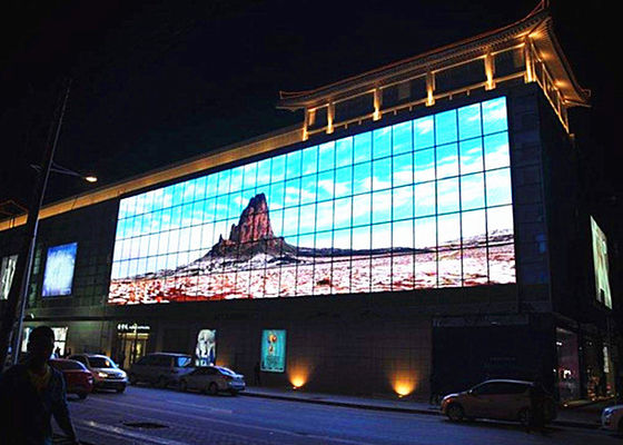 चीन शॉपिंग मॉल पारदर्शी एलईडी डिस्प्ले / आउटडोर डिजिटल विज्ञापन स्क्रीन आपूर्तिकर्ता
